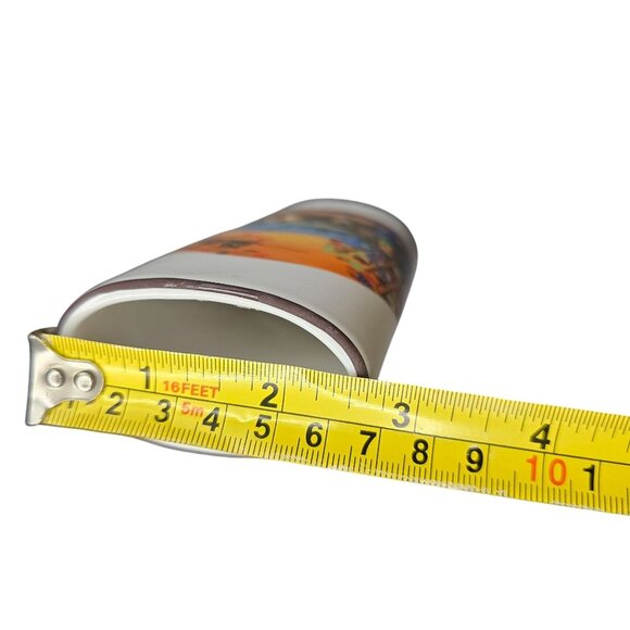 Vintage Reutter Porzellan West Germany Fall Scene Vase - Picture 12 of 14